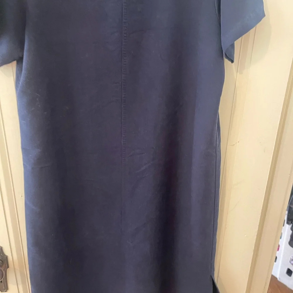 Christopher & Banks Blue Linen Dress Size 12 - Picture 8 of 9